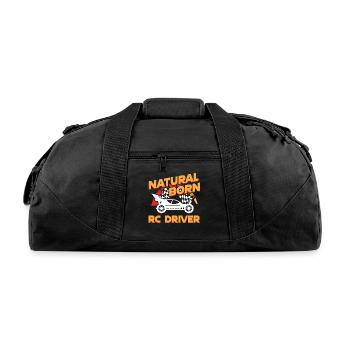 Natural Born RC car Driver Racer Remote Controlled - Recycled Duffel Bag - black - Front