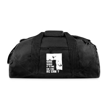 Natural Born RC car Driver Racer Remote Controlled - Recycled Duffel Bag - black - Front