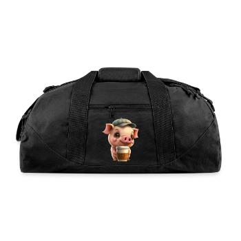Hog coffe - Recycled Duffel Bag - black - Front