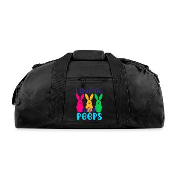 I Teach The Cutest Peeps - Recycled Duffel Bag - black - Front