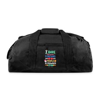 Baking Baker Bake - Recycled Duffel Bag - black - Front