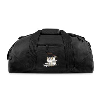 Leaf Autumn Tree Orange Fall Leaves Season - Recycled Duffel Bag - black - Front