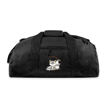 Leaf Autumn Tree Orange Fall Leaves Season - Recycled Duffel Bag - black - Front
