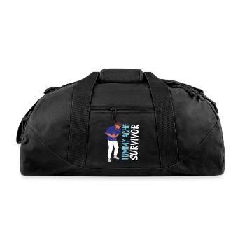Tummy Ache Survivor Stomachache - Recycled Duffel Bag - black - Front