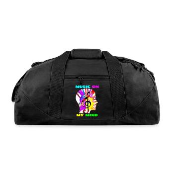Music On My Mind - Recycled Duffel Bag - black - Front