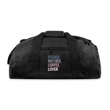 DOGGIE MOTHER. COFFEE LOVER - Recycled Duffel Bag - black - Front
