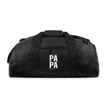 papa - Recycled Duffel Bag - black - Front