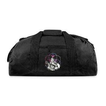 Buddha - Playing Guitar - Yoga Buddhist - Yogi - Recycled Duffel Bag - black - Front