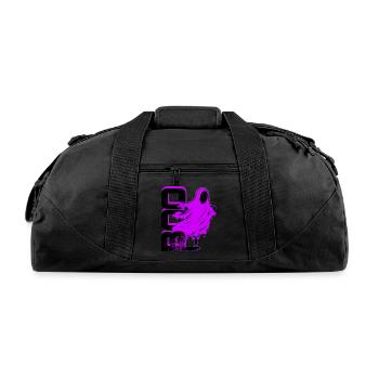 Ghost Of Disapproval - Purple Halftone Dark Typo - Recycled Duffel Bag - black - Front