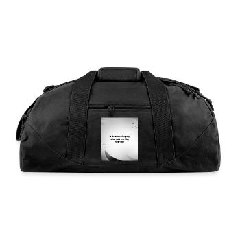 citation d’inspiration - Sac de sport en polyester recyclé - noir - Devant