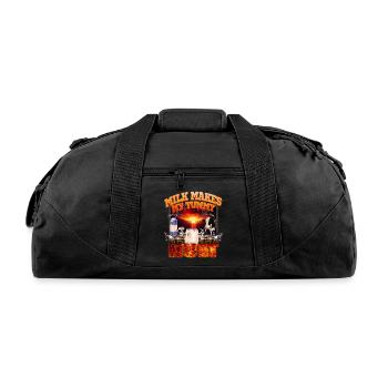 Milk Makes my Tummy hurt - Recycled Duffel Bag - black - Front