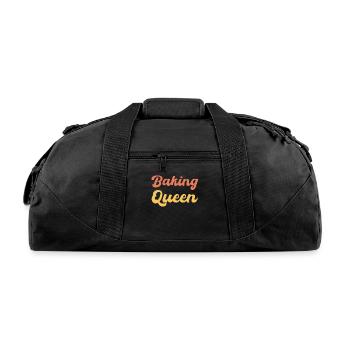Baking queen - baking lover - Recycled Duffel Bag - black - Front