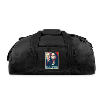 Kamala Walz 2024, President Kamala Harris - Recycled Duffel Bag - black - Front