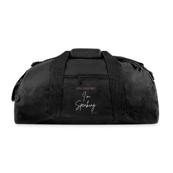 Kamala Harris for pre| Kamala Harris i'm speaking - Recycled Duffel Bag - black - Front