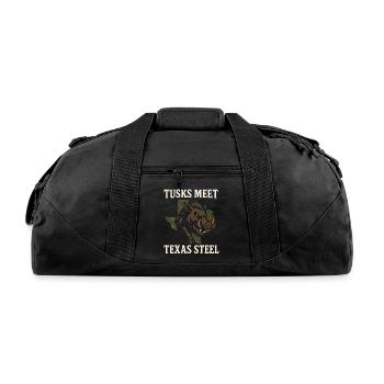 Hog Hunting Feral Pig Boar Control Wild Hog Patrol - Recycled Duffel Bag - black - Front
