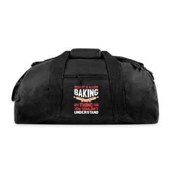 Bake Bakers A Baking Thing - Recycled Duffel Bag - black - Front