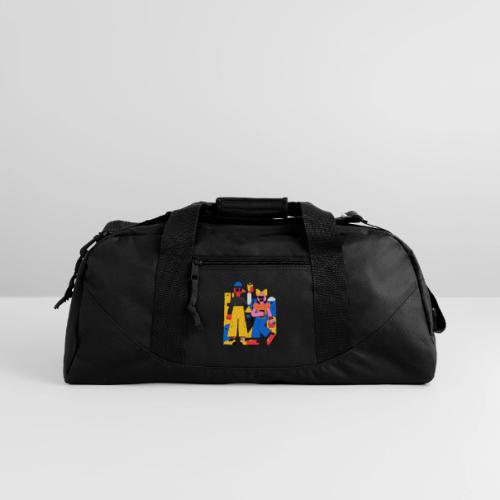 Bold Geometric Duo Pop Art - Recycled Duffel Bag