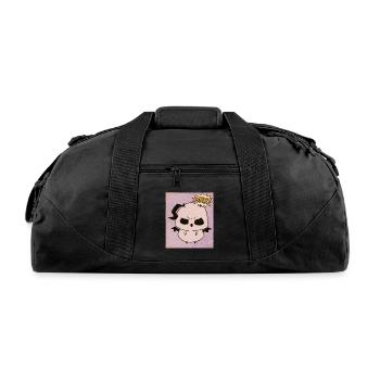 Grumpy Kawaii Fluffy Monster Grr - Recycled Duffel Bag - black - Front