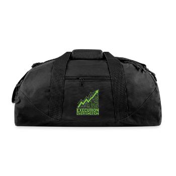 Execution Over Emotion Geometric Tech Design - Recycled Duffel Bag - black - Front