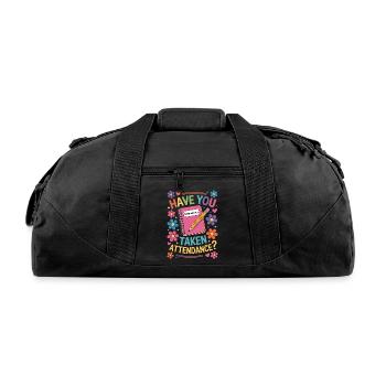 Attendance Check: Colorful Notebook - Recycled Duffel Bag - black - Front