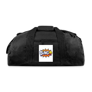Bingo Burst design art - Recycled Duffel Bag - black - Front