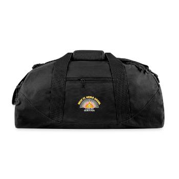 Beat It Smile Again Cancer Survivor Sunrise - Recycled Duffel Bag - black - Front