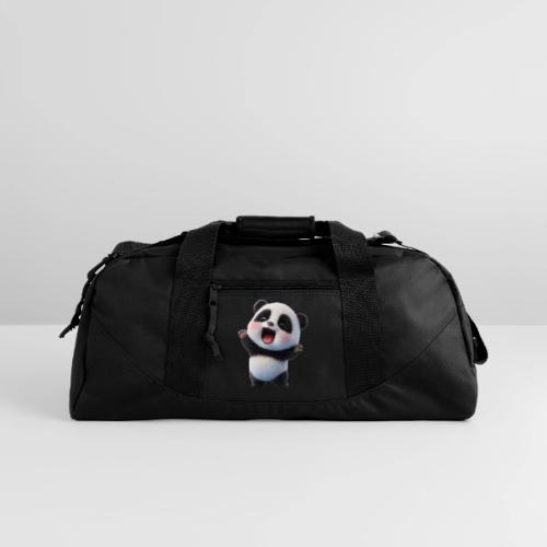 Happy Baby Panda Standing - Recycled Duffel Bag