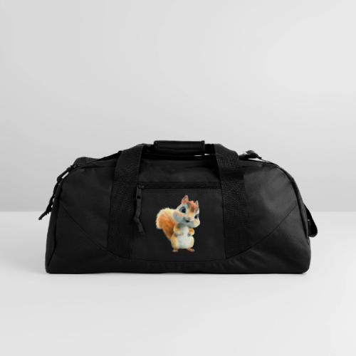 Adorable Cartoon Baby Squirrel Smiling - Recycled Duffel Bag