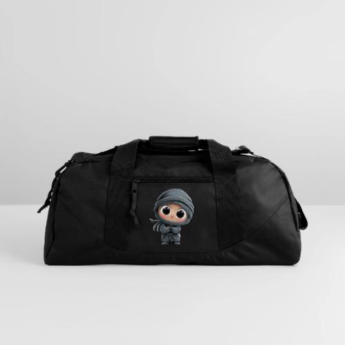 Cute Cartoon Baby Ninja Standing with Big Smile - Recycled Duffel Bag