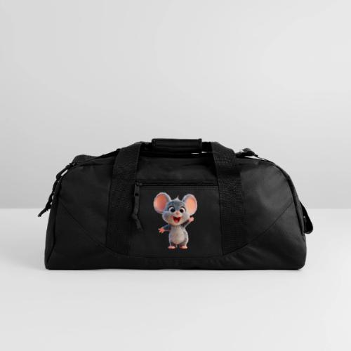 Joyful Cartoon Baby Mouse Arms Up - Recycled Duffel Bag