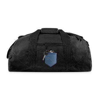 Car key with remote control in your pocket - Recycled Duffel Bag - black - Front