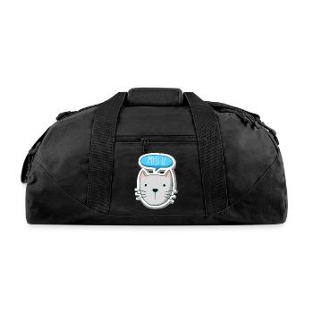 Miss you logo - Recycled Duffel Bag - black - Front