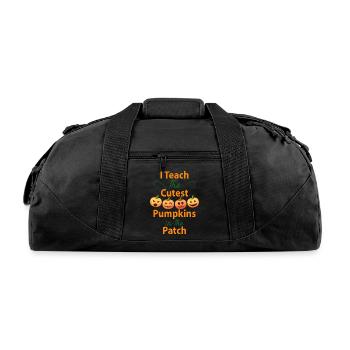 I Teach The Cutest Pumpkins - Recycled Duffel Bag - black - Front