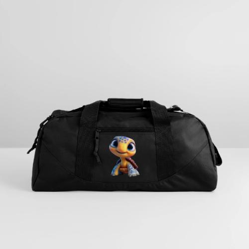 Joyful 3D Baby Turtle with Big Eyes - Recycled Duffel Bag