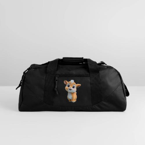 Cute Cartoon Baby Goat with Big Eyes - Recycled Duffel Bag