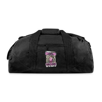 Bubble Tea Boba Girl - Recycled Duffel Bag - black - Front