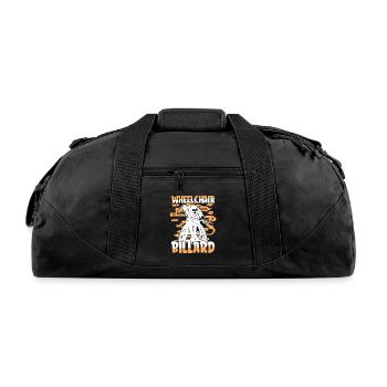 Billiards Pool Wheelchair - Recycled Duffel Bag - black - Front