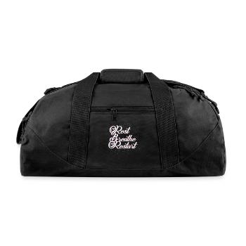 Rest Breathe Restart Design - Recycled Duffel Bag - black - Front