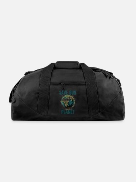 Save our planet - Recycled Duffel Bag - black