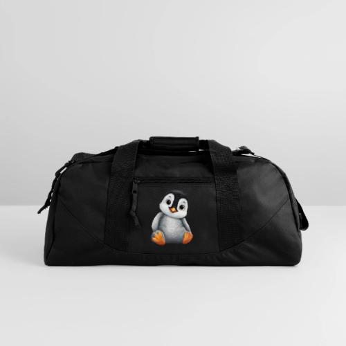Innocent Penguin Sitting - Recycled Duffel Bag