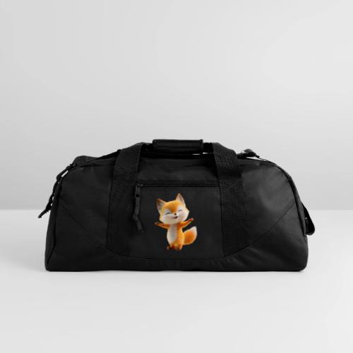 Cute 3D Cartoon Fox Standing Arms Up - Recycled Duffel Bag