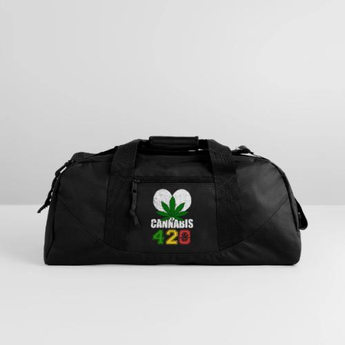 Sidesplitting 420 Love Herb Weed Marijuana Design - Recycled Duffel Bag