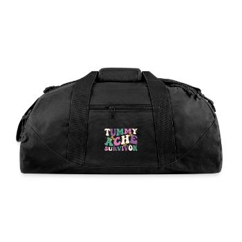 Tummy Ache Survivor Vintage - Recycled Duffel Bag - black - Front