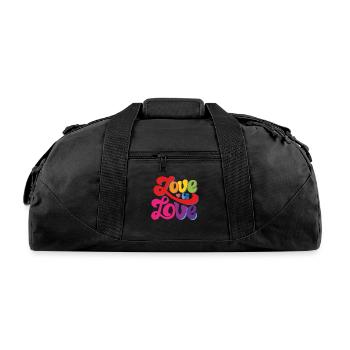 Love is Love - Colorful - Recycled Duffel Bag - black - Front