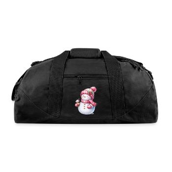 Snowman in December - Recycled Duffel Bag - black - Front