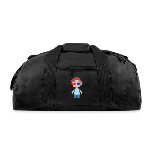 Boy with eye 3D glasses - Recycled Duffel Bag