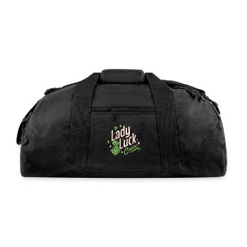 the lady luck casino - Recycled Duffel Bag - black - Front