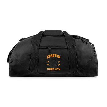 super spartan fitness gym - Recycled Duffel Bag - black - Front