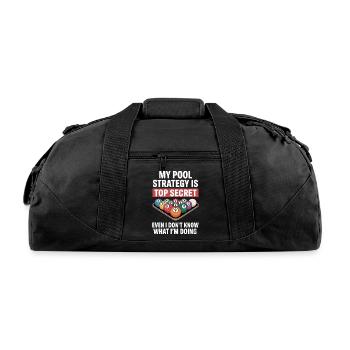 Top Secret Pool Strategy - Recycled Duffel Bag - black - Front