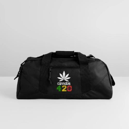Humorous 420 Authentic Herb Weed Marijuana Design - Recycled Duffel Bag